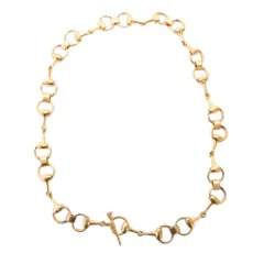 グッチ GUCCI チェーンベルト ホースビット メタル 金色 ゴールドカラー /JS ☆AA★ ■GY18