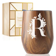 クリスマスプレゼント女性用 保温マグカップ 蓋付き 340ml 名前入り 国内発送