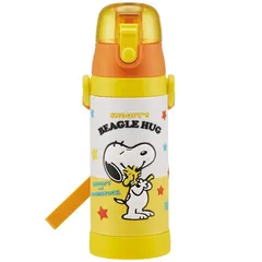 【新品】 スケーター(Skater) 子供用 ステンレス 水筒 直飲み 480ml スヌーピー 3D立体プリント 子供に優しい軽量タイプ 保冷専用 waterbottle スポーツボトル キッズ こども 水瓶 SDPV5-A 1