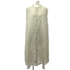 ルピボット Le pivot ワンピース ロング ノースリーブ ストライプ ベージュ 