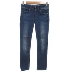 ジースターロウ G-Star RAW デニムパンツ ジーンズ ストレート ジップフライ ストレッチ W24 L32 インディゴブルー /GV