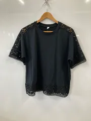 ピC500⚫︎DOUX BELL⚫︎ドューベル⚫︎半袖カットソー⚫︎袖レース⚫︎レディース⚫︎size表記なし⚫︎黒のサムネイル