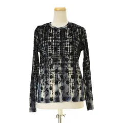 【Y'S】YM-T21-676 HOUNDTOOTH DOTS TULLE ROUND NECK LONG SLEEVE CARDIGAN長袖カーディガンのサムネイル