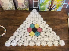 【338】ハンドメイド　レース編み　ドイリー
