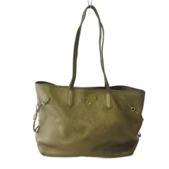 プラダ PRADA トートバッグ ショルダーバッグ メタリック ゴールド 