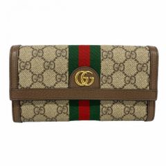 美品 GUCCI グッチ 長財布 オフィディア GGスプリーム シェリーライン