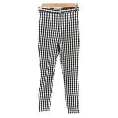 スナイデル SNIDEL スキニーパンツ ロング丈 ギンガムチェック柄 0 黒 ブラック /YK19