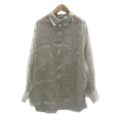 レトロガール RETRO GIRL シアーシャツ ブラウス 長袖 無地 オーバーサイズ F ゴールド色 /YS42