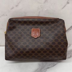 CELINE マカダム柄 ポーチ ブラウン ヴィンテージ - メルカリ