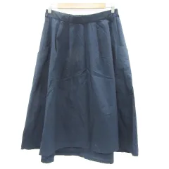 ニコアンド Niko and.. フレアスカート ロング丈 M ネイビー 紺 /YM38