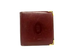 Cartier カルティエ マストライン レザー 二つ折り 財布 ウォレット 札入れ 小銭入れ ボルドー系 DM8666
