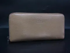 HIROFU ヒロフ レザー ラウンドファスナー 長財布 ウォレット 札入れ 小銭入れ ベージュ系 DM8687のサムネイル