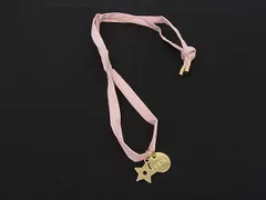 ■極美品■ ChristianDior クリスチャンディオール スター 星 チョーカー ネックレス アクセサリー レディース ライトピンク系 DN0435