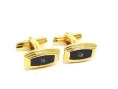 エステーデュポン カフスボタン レクタングル ゴールド 中古品 (36076