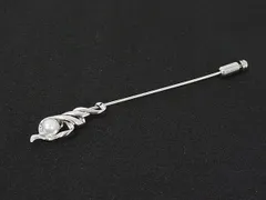 ■極美品■ TASAKI タサキ 本真珠 アコヤ真珠 パール 約5mm SV925 ピンブローチ ピンバッジ アクセサリー シルバー系 DN0601のサムネイル