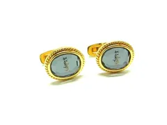 ■美品■ YVESSAINTLAURENT イヴサンローラン カフスボタン カフリンクス アクセサリー メンズ ゴールド系 DM8867