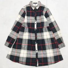 BURBERRY バーバリー シャツワンピース ノバチェック メガチェック コットン ベージュ ブラック 日本製 キッズ 150A b01145