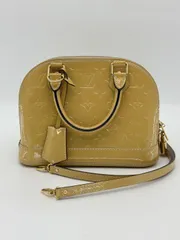 ルイヴィトン LOUIS VUITTON モノグラム・ヴェルニ M90101 アルマ PM 2WAY ハンドバッグ シトリン イエロー ストラップ付 AB ランク