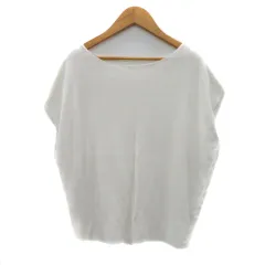 オペークドットクリップ OPAQUE.CLIP ニット カットソー 半袖 オーバーサイズ 38 M オフホワイト /YK19