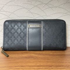 GUCCI GGキャンバス ラウンドファスナー 長財布 ブラック - メルカリ