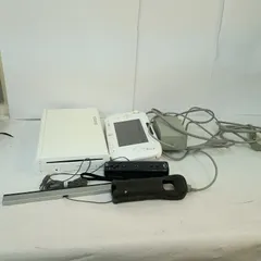 Nintendo wii u ゲームパッドリモコンセット 8GB ホワイト ブラック 通電起動初期化確認済 ゲームパッド用ACアダプター欠品 センサバー動作未確認 任天堂 #A