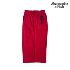 Abercrombie Y2K アーチロゴ トラックパンツ レッド