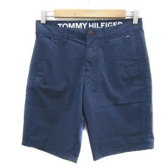 トミーヒルフィガー TOMMY HILFIGER ショートパンツ 短パン 無地 164 紺 ネイビー /YS9