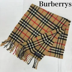 バーバリーズ イングランド製 ノバチェック カシミヤ フリンジ マフラー レディース - ISItems【USED】【古着】【中古】50155726