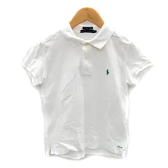 ラルフローレン RALPH LAUREN ポロシャツ 半袖 ポロカラー 無地 ロゴ刺繍 小さいサイズ 5i 白 ホワイト /SY39