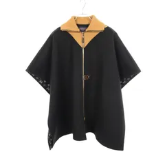 ルイ・ヴィトン LOUIS VUITTON ポンチョ スポーティハイネックダブルフェイスケープ 裏地モノグラム RW222W QWE FNCO27 ウール シルク ポンチョ レディース Used Aのサムネイル