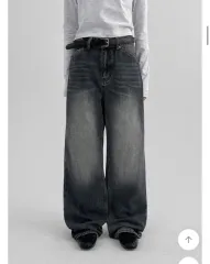 ブラックアップ ケリバン ウォッシュ ワイドデニムパンツ