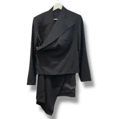 Yohji Yamamoto ヨウジヤマモト 変形ジャケット ジャケット テーラードジャケット 羽織り アシンメトリー 黒 ブラック レディース 春 ゴーゴー古着久喜倉庫店 草3984のサムネイル