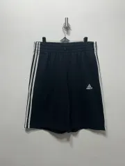 アディダス 3本線 ハーフパンツ ブラック XL