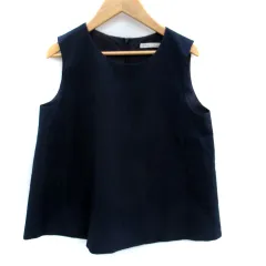イエナ IENA カットソー ノースリーブ ラウンドネック 紺 ネイビー /SM28