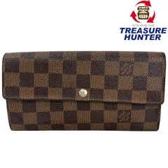 LOUIS VUITTON ダミエ ポルトフォイユ・サラ N61734 ブラウン 長財布 ルイヴィトン 【102060166007】