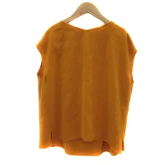 ロペピクニック ROPE Picnic カットソー ノースリーブ Vネック 無地 オーバーサイズ 38 M オレンジ /YS40