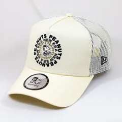 【ニューエラ正規品・新品】ニューエラ New Era NEW ERA 帽子 キャップ 9FORTY A-Frame トラッカー Vintage PEANUTS ピーナッツ GOLF Circle ロゴ クロームホワイト | ゴルフ(商品番号：14865322)