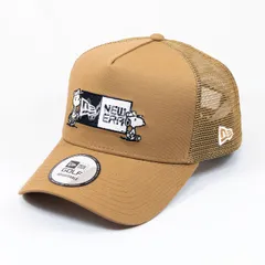 【ニューエラ正規品・新品】ニューエラ New Era® NEW ERA® 帽子 キャップ  9FORTY A-Frame トラッカー Vintage PEANUTS ピーナッツ GOLF ボックスロゴ カーキ | ゴルフ(商品番号：14865324)のサムネイル