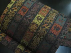 a2510-82 名古屋帯 九寸 美品 正絹 着物 名古屋仕立て 全通