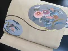 a2506-62 名古屋帯 九寸 美品 正絹 着物 名古屋仕立て