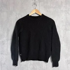 希少 リーバイス カリフォルニア ニット セーター 黒 ブラック メンズ S Levi's California 鹿の子編み ハニカム ワッフル クルーネック アメカジ サーフ 西海岸 カジュアル シンプル 無地 トレンド 完売品 美品 秋服 冬服 トップスのサムネイル