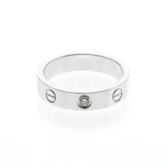 カルティエ(Cartier) ミニラブ リング 1P ダイヤモンド K18ホワイトゴールド(K18WG) ファッション ダイヤモンド バンドリング シルバーのサムネイル