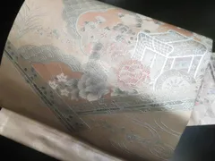 a2510-47 名古屋帯 九寸 美品 正絹 着物 名古屋仕立て