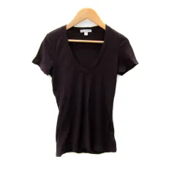 ジェームスパース JAMES PERSE カットソー 半袖 Vネック 無地 0 茶 ブラウン /SY30