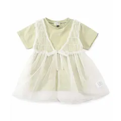 《新品》チュールベストセット半袖Tシャツ F.O.KIDS ミント 子供服 半袖 夏 R207115のサムネイル