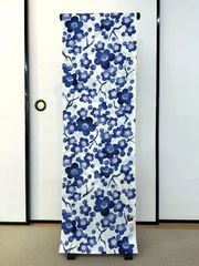 反物・未仕立て】美術サロン 藍捺染浴衣 白地に藍牡丹 - メルカリ