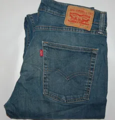 送料無料! USED Levis リーバイス デニム 513 ブルー 縦落ち ヒゲ W32 　D-124