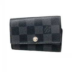 ★SALE【6db1872-k】ルイヴィトン キーケース ダミエ ミュルティクレ6 N62662 ブラック グレー【中古】メンズ