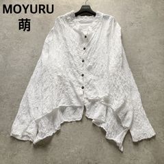 萌 モユル MOYURU ￼ブラウス コットン100% 異素材 切り替え - メルカリ