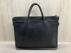 IL BISONTE ビジネスバッグ／ブラックレザ-／ロゴ型押し  54-1-54162305113 イタリア製 イルビゾンテ